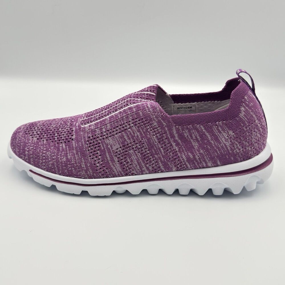 Propet Women's TravelActive Stretch Slip-On Shoes, Berry, 12 M - Picture 3 of 11